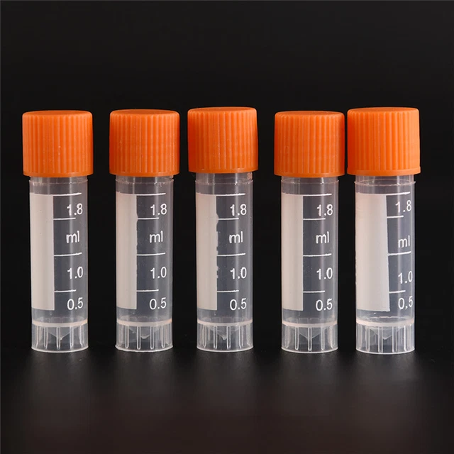 20pcs 1.8ml screw capsule bottles  lab analyze centrifuge serum tubes.FY