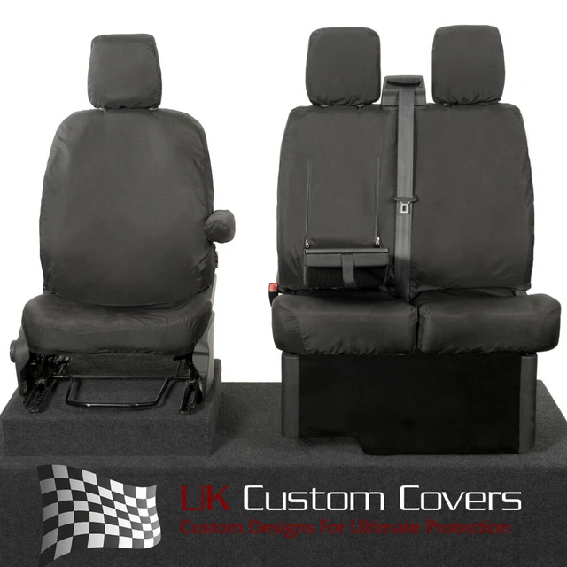 FORD TRANSIT CUSTOM Front Seat Covers Tailored (2023 Onwards) Black 102