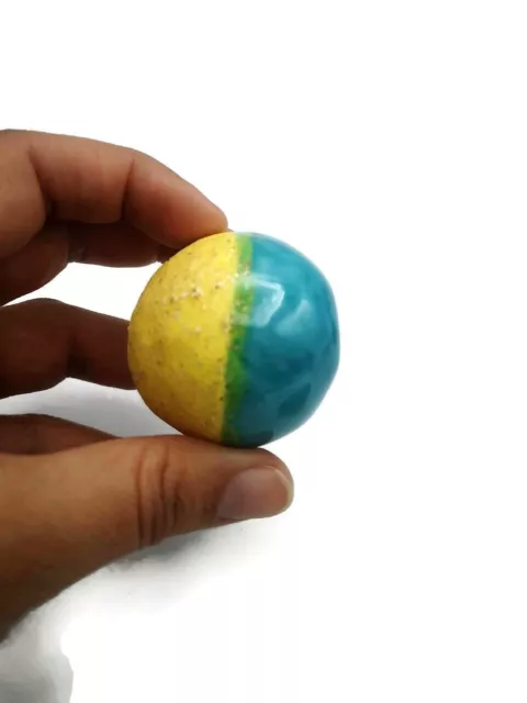 1Pc 40mm Extra Large Handmade Ceramic Macrame Beads, 10mm Large Hole Clay Beads