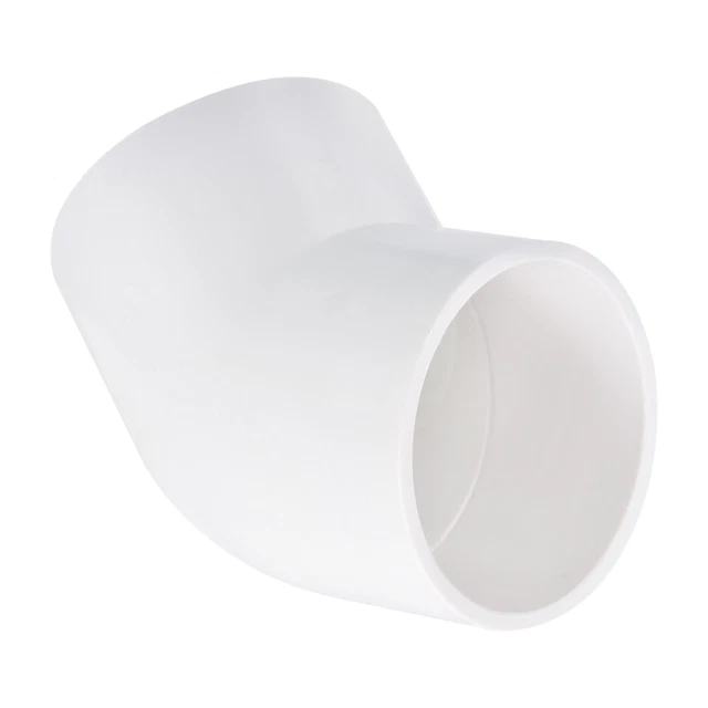 45 Degree Elbow Pipe Fittings 2 Inch UPVC Fitting Connectors White