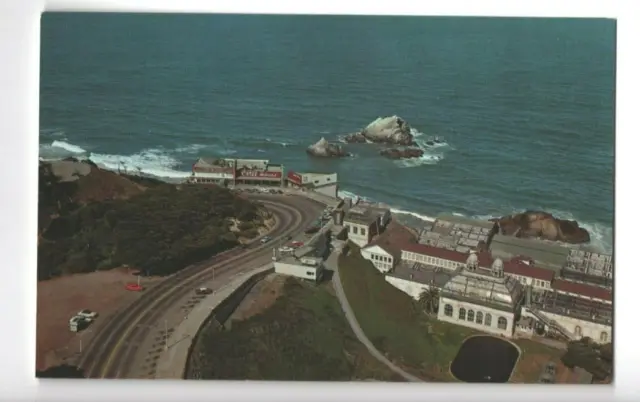 Cliff House & Seal Rock San Francisco CA Aerial View Vintage Unposted Postcard