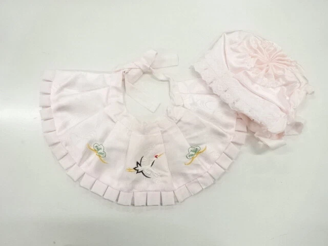 6321156: Japanese Kimono / Antique Omiyamairi Set / Embroidery / Crane & Pine