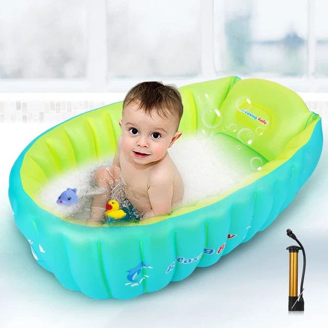 Inflatable Bath Tub Baby Bathtub Safety Foldable Portable Pool For Swimming Kids