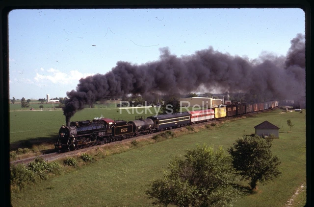 Original Slide SLSF #1522 BLW 4-8-2 Steam Loco Frisco 1988 Freight Action