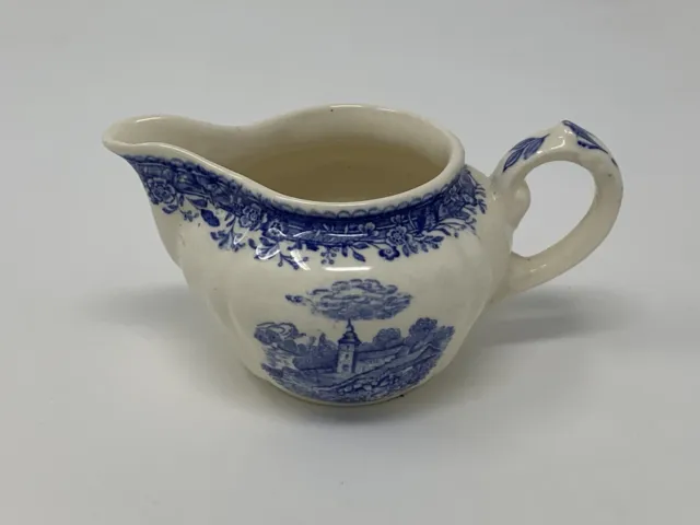 Villeroy Boch Burgenland Blue & White China Individual Cream pitcher Mettlach