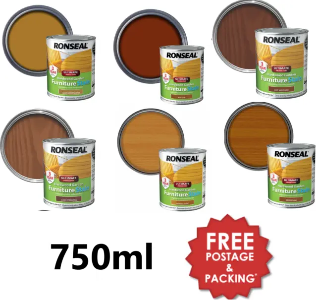 750ml Ronseal Ultimate Protection Hardwood Furniture Oil - All Colours - FREE PP