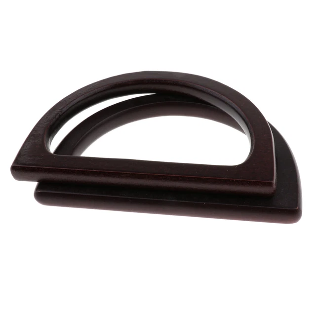 Pair Vintage Wooden Handbag Bag Handle Holder Replacement for Purse Making