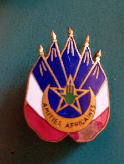 Insigne ancien Sport Football ASLE émail grand feu vintage ORIGINAL