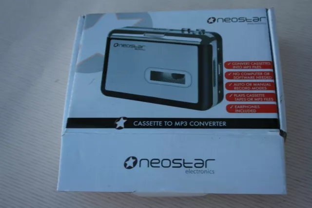 BNIB NEOSTAR ELECTRONICS CASSETTE TO MP3 CONVERTER USB- original boxed