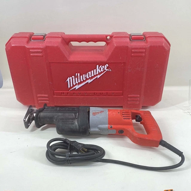 Milwaukee Sawzall 6509 Corded Reciprocating Saw Red Plastic Case