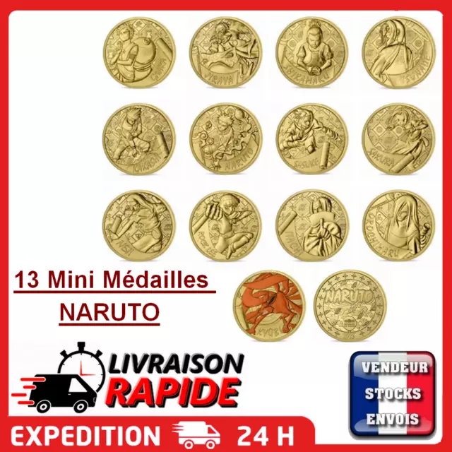 NARUTO - Mini Médailles Monnaie de Paris 2023 - au CHOIX parmi les 13