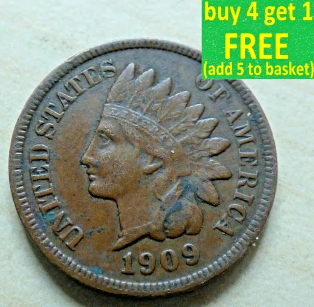 USA 1 Cent Lincoln Indian Head Choose your date Coin has Pictures Braided Hair