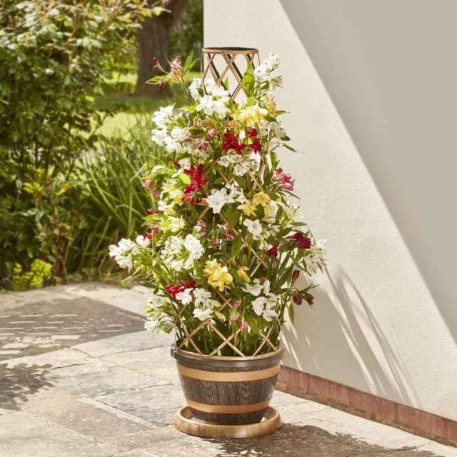 Outdoor Garden Flower Tower Pot Barrel Effect Plant Saucer for Climbing Plants