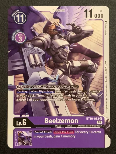 Beelzemon | BT10-082 U | Purple | BT10: Xros Encounter | Digimon TCG