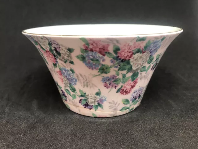 Shelley England Summer Glory Large Sugar Or Nut Bowl Hairline Crack On Base