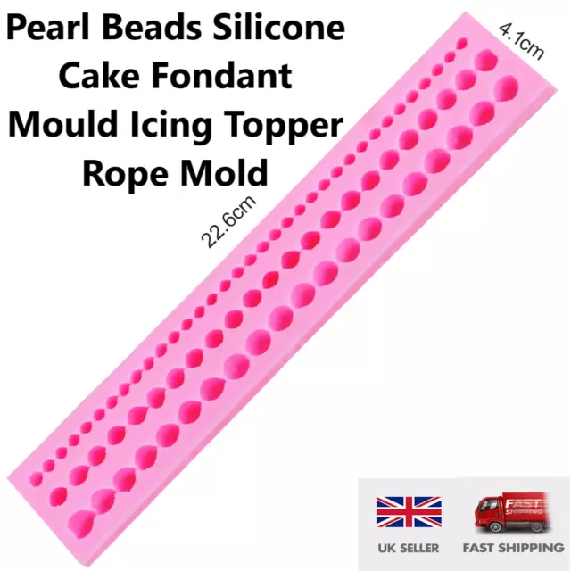 Pearl Beads Silicone Cake Fondant Mould Icing Topper Mold Chocolate