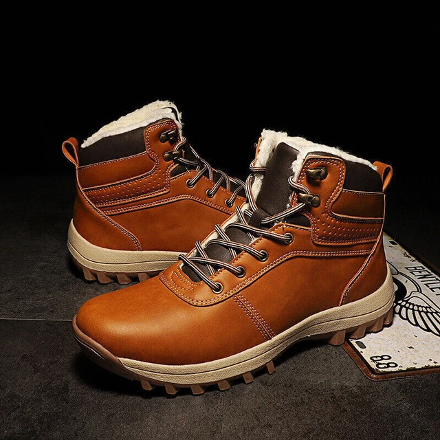 Mens fur sales lined boots uk