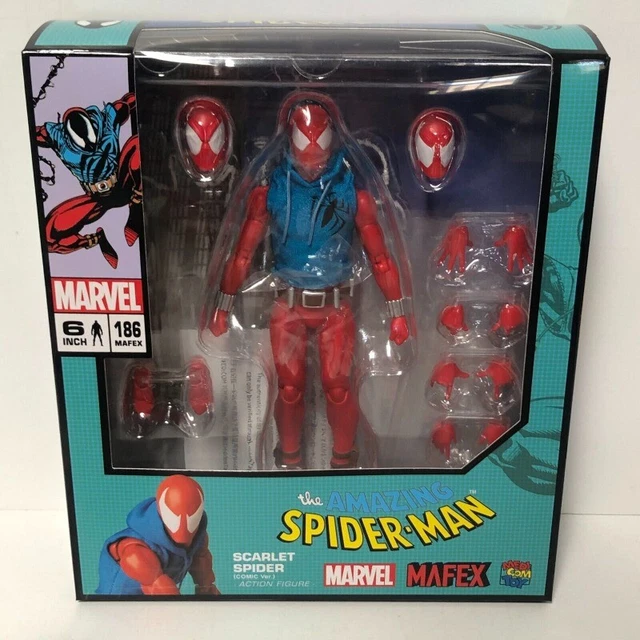 MEDICOM TOY MAFEX No.186 SCARLET SPIDER COMIC Ver. SPIDER-MAN Figure THE AMAZING