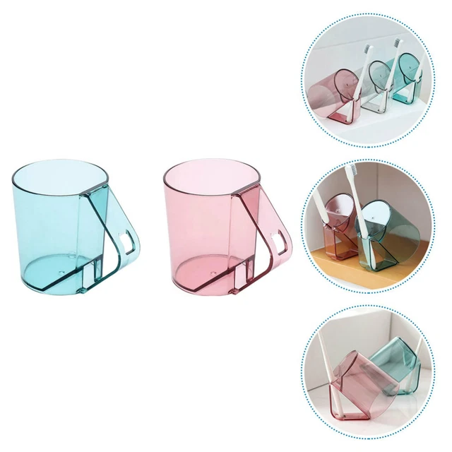 2 piezas vaso de cepillado de dientes vaso de pasta de dientes vaso de agua lavabo viajes