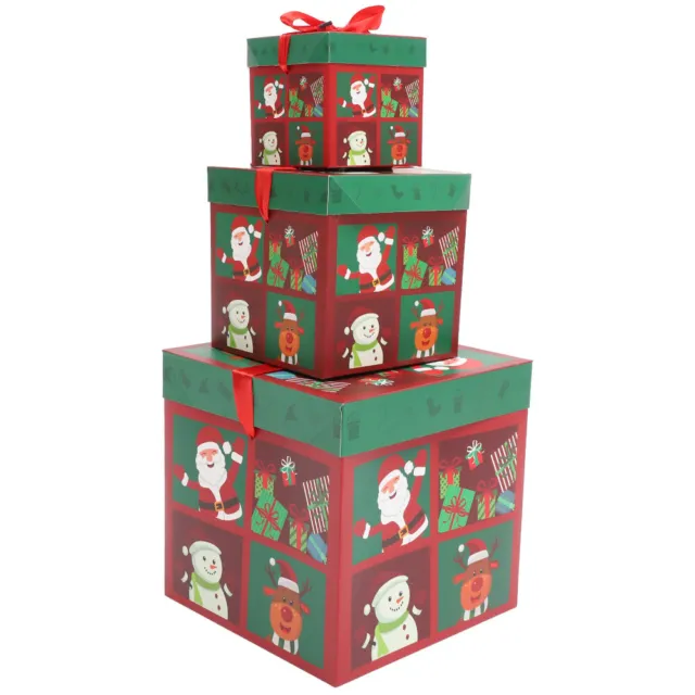 3 pz scatole di Natale scatole regalo di Natale scatole caramelle natalizie Natale
