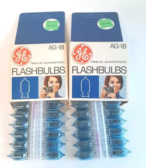 Paquete de 12 bombillas GE AG-1B Juego de 2
