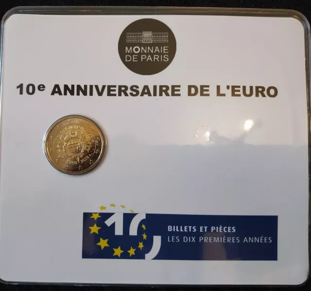 FRANCE - Coincard BU 2 euro FRANCE 2012 - 10 ans de l'EURO - 10 000 exemplaires