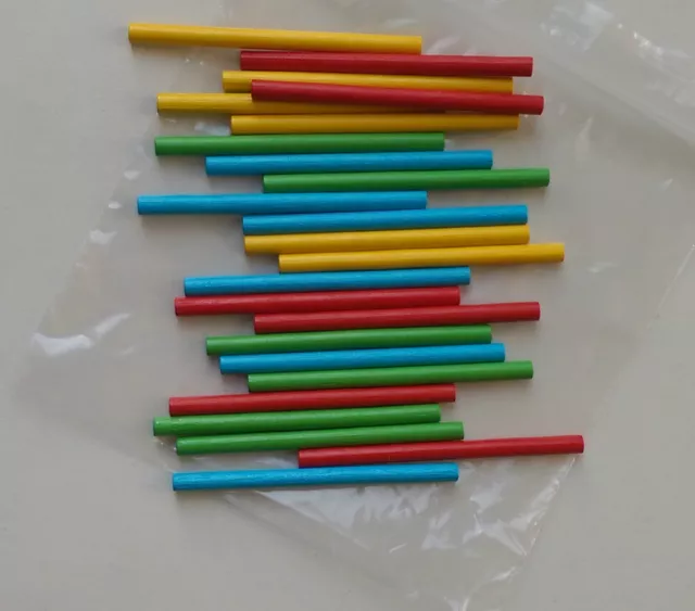 Counting Sticks ( a new pack of 24 7cm counting sticks - in mixed colours)