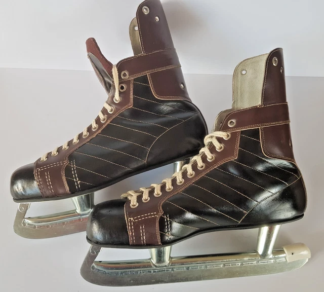 Anciens Patins à Glace Lange Libra N°12 – Blanc, Patins Vintage Pour Collection Ou Décoration