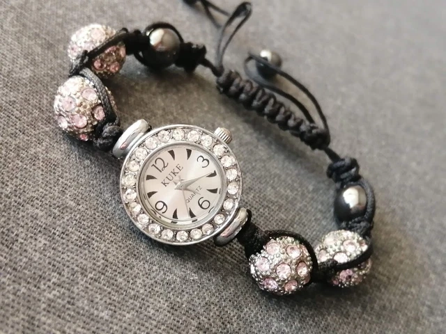 Montre Pendentif Dauphin Strass Hora - À Quartz, Pile Neuve, Argentée, Jamais Portée Sans étiquette