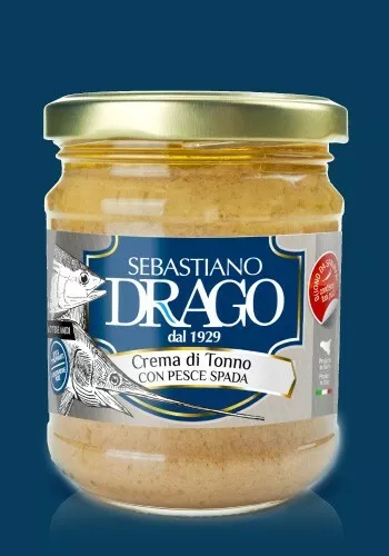 Crema Di Tonno E Pescespada Conserve Condimento Bruschette Condimenti 1 X 180 Gr