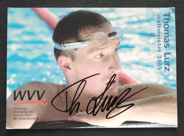 B146 Thomas Lurz Schwimmen Autogrammkarte original signiert