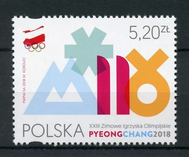 Poland 2018 MNH Winter Olympics PyeongChang 2018 1v Set Sports Stamps