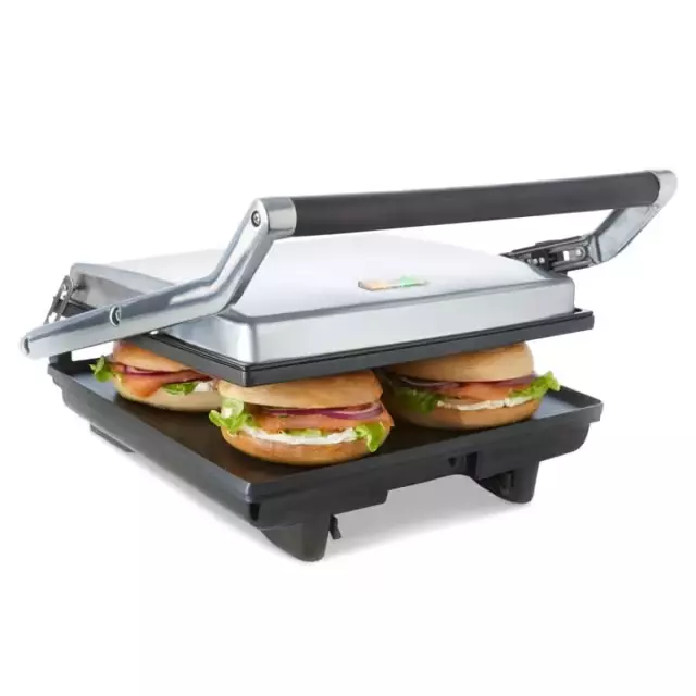 4 Slice Sandwich Maker Press Large Grill Non Stick Electric Jaffle Grill Toaster