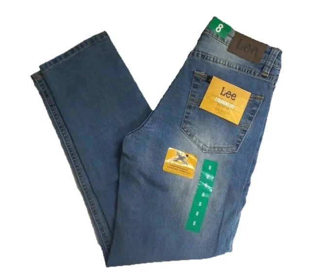 LEE BOY'S STRAIGHT Leg Jeans Choose Medium wash. Size 10-8 $18.95 ...