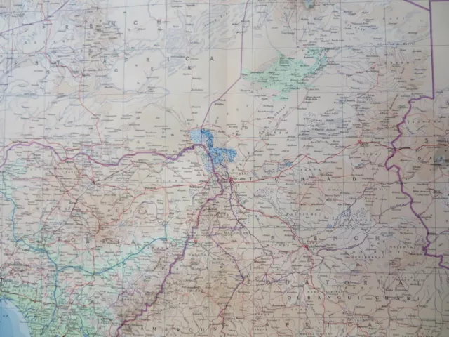 Nigeria & Chad Central Africa Lagos Duala Lake Chad 1954 Bartholomew map