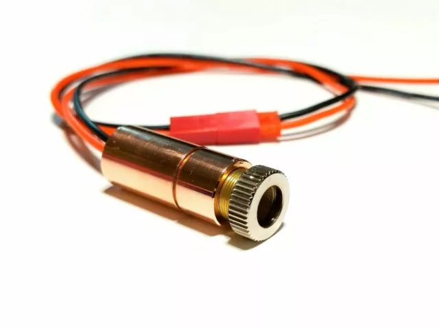 7-Watt NUBM44 Laser Diode in 12mm Copper Module w/ G-2 Lens - 22AWG-JST - 450nm