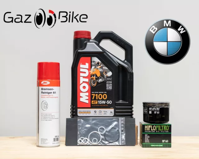 Kit Entretien BMW F 800 de 2008 à 2019 Filtre Huile Joint Vidange MOTUL 7100