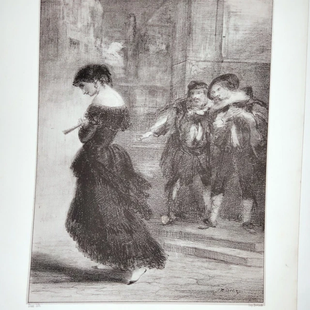 Narcisse DIAZ de la PENA 1830 1870 Imposture Original Lithograph 19th RARE
