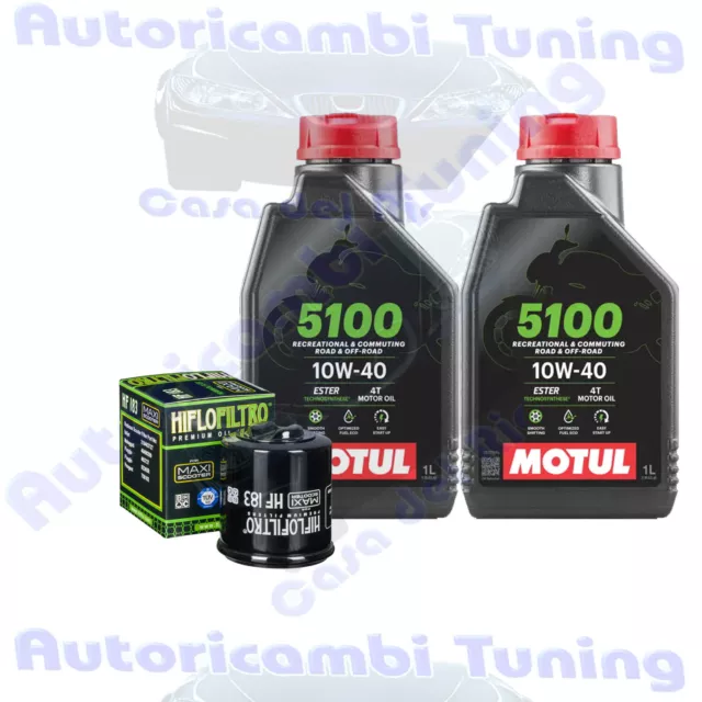 Kit Tagliando Olio Motul 5100 10W40 + Filtro Per Derbi 250 Boulevard 2002>2008