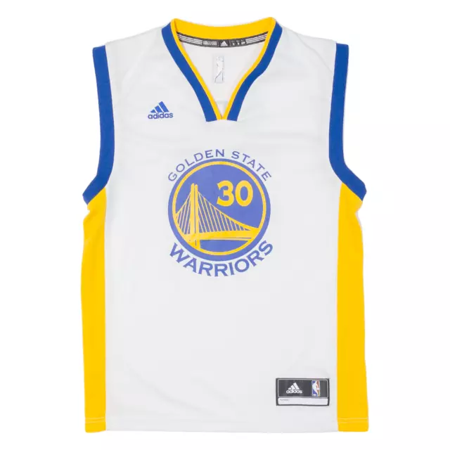 ADIDAS NBA Golden State Warriors '30 Curry Mens Jersey White USA V-Neck S