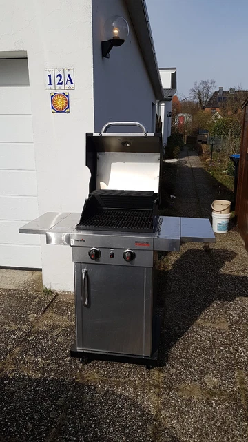 Char-Broil Advantage 345S - 3 Brenner Gasgrill mit Seitenbrenner, Edelstahl