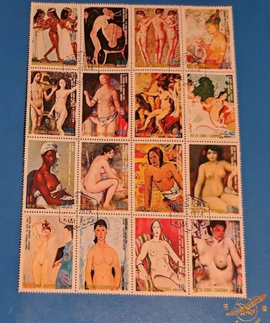 1975 Nudes Stamps Sheet Equatorial Guinea