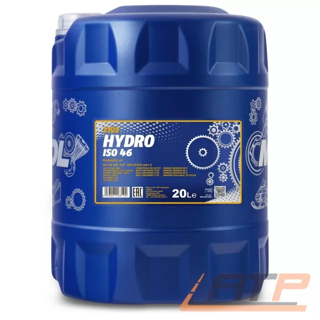 Mannol 20 L Liter Hydro Iso 46 Hydrauliköl Hydraulik-Öl