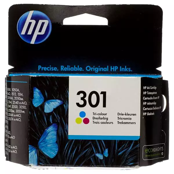 HP 301 HP301 Cartuccia Colorata Colore originale (02/2023)