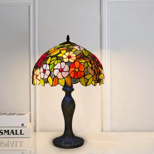 Tiffany New Style Antique Popular 16 inch Table Lamp Art Stained Glass Desk UK