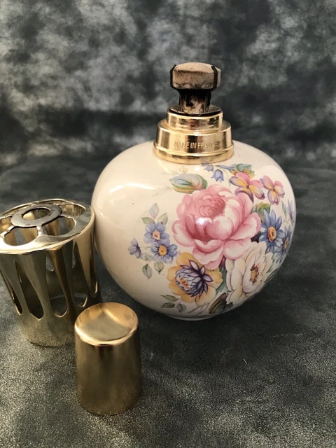 LAMPE BERGER EN porcelaine fond bleu et décor Fragonard - Sans mèche brûleur EUR 31,00 - FR