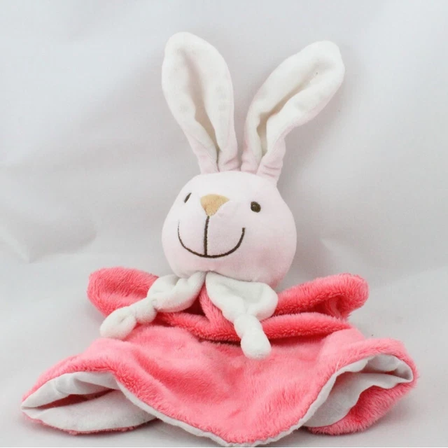 Doudou marionnette lapin rose landau PLAYKIDS - 21126