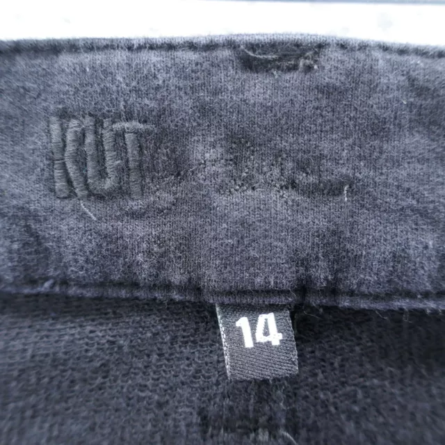 Kut from the Kloth Womens Jennifer Ultra Skinny Jeans 14 Black Stretch Mid Rise 3