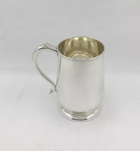 Tazza Vintage Argento Sterling Pinta con Corpo Semplice Non Inciso, 342 grammi