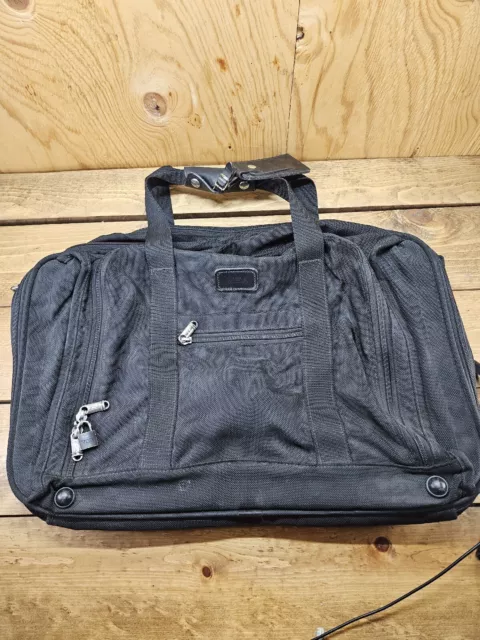 TUMI Black Ballistic Nylon Carry On Weekender Duffel Bag Waterproof